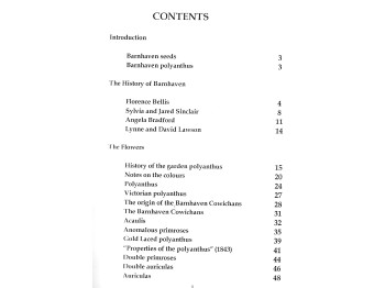 The Barnhaven Book -contents page 1